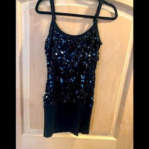 Black Sequin Minidress